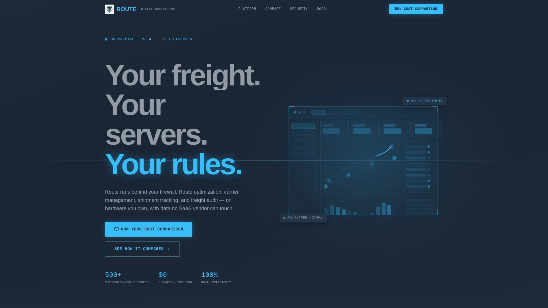 Self-Hosted Enterprise Software Cost Calculator Website Template