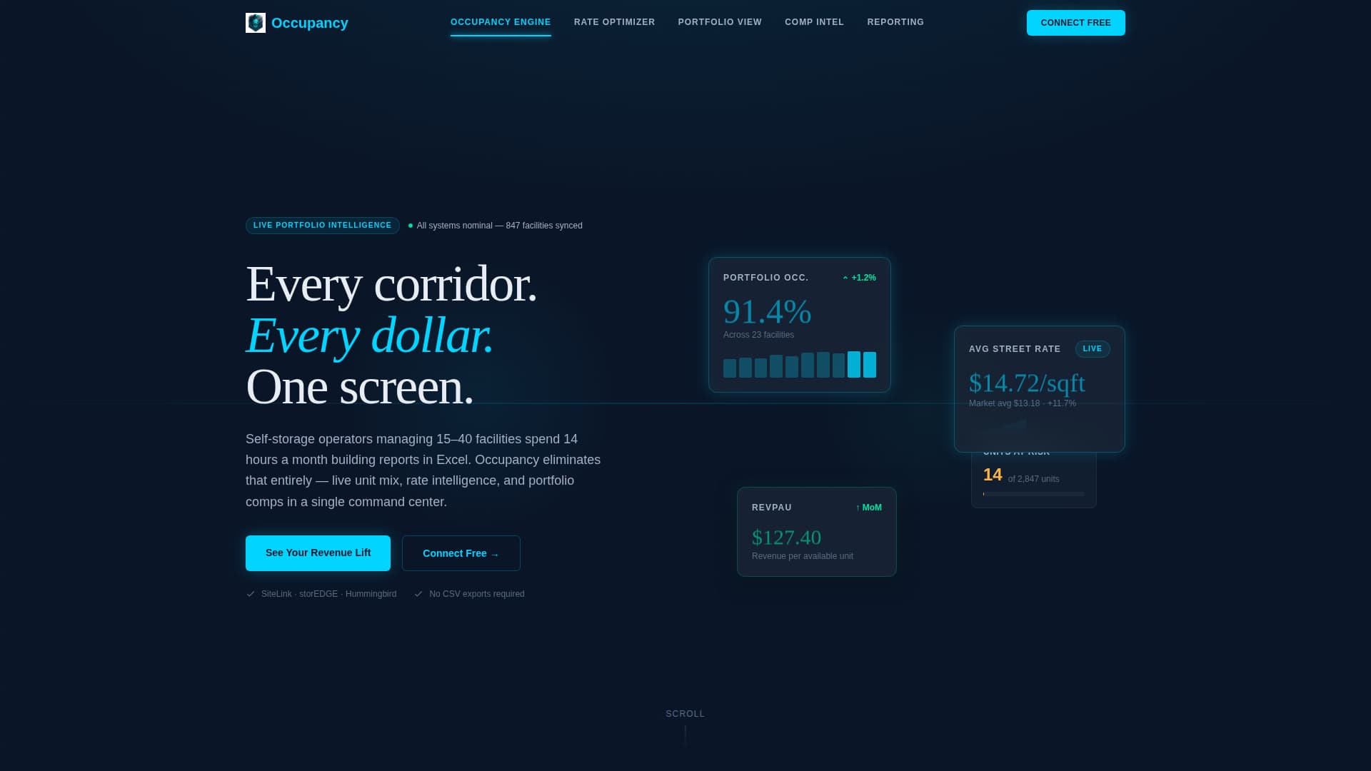 Self-Storage Vertical SaaS Cost Calculator Website Template