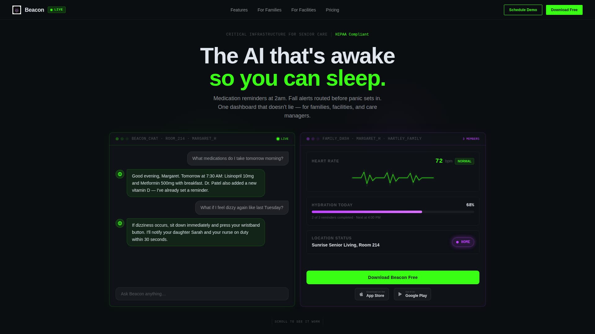 AI for Senior Care Professional Website Template