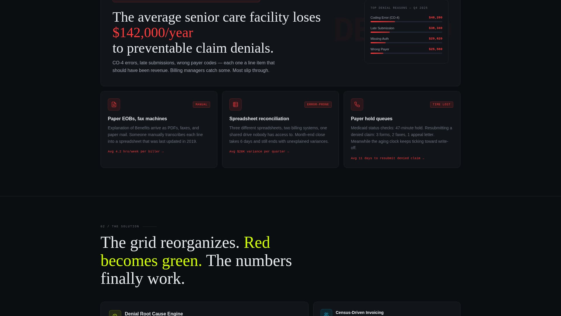 Ledger - Powerful Seniorcarebilling Landing Page Template