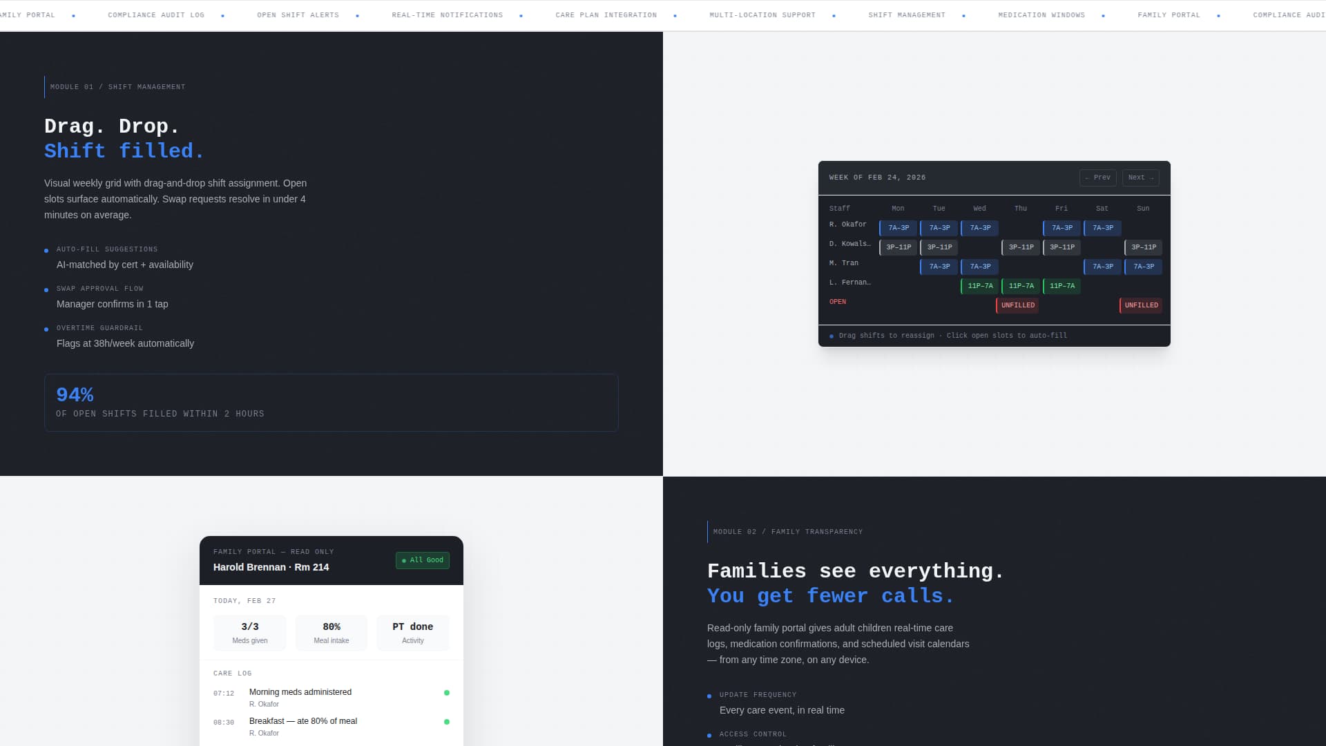 Schedule - Precision Seniorcare Landing Page Template