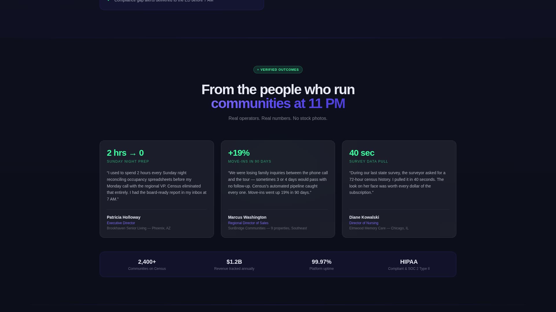 Census - Powerful Seniorcare Landing Page Template