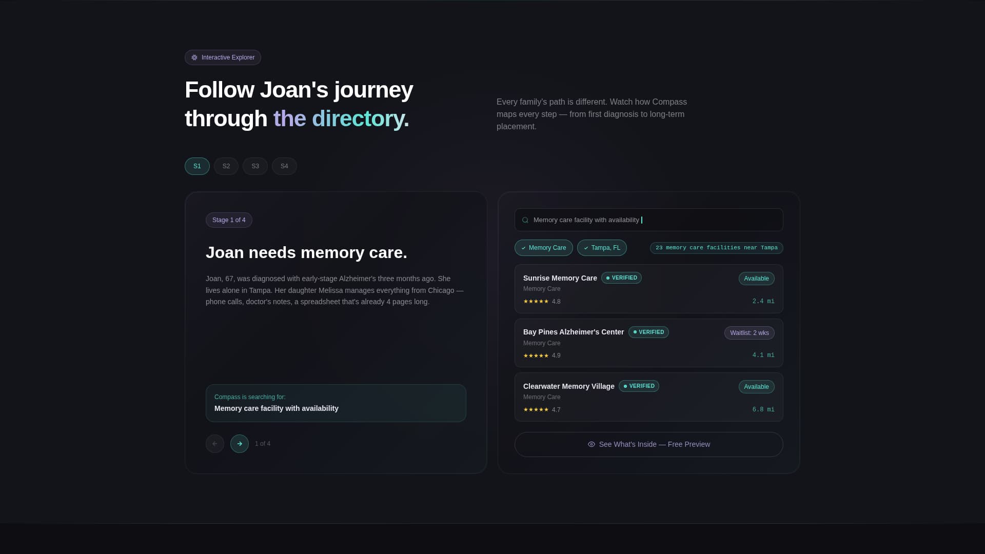 Compass - Trusted Seniorcare Landing Page Template
