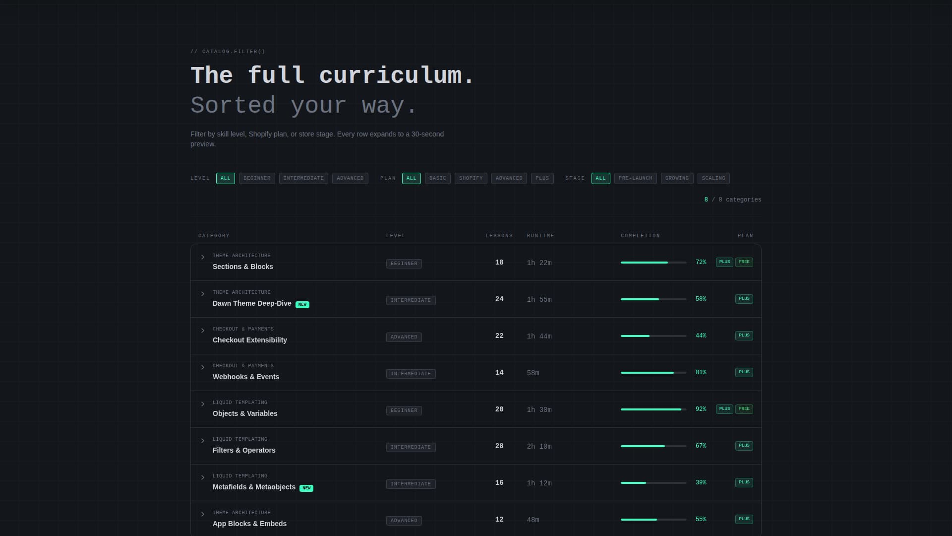 Playlist - Searchable Shopify Landing Page Template