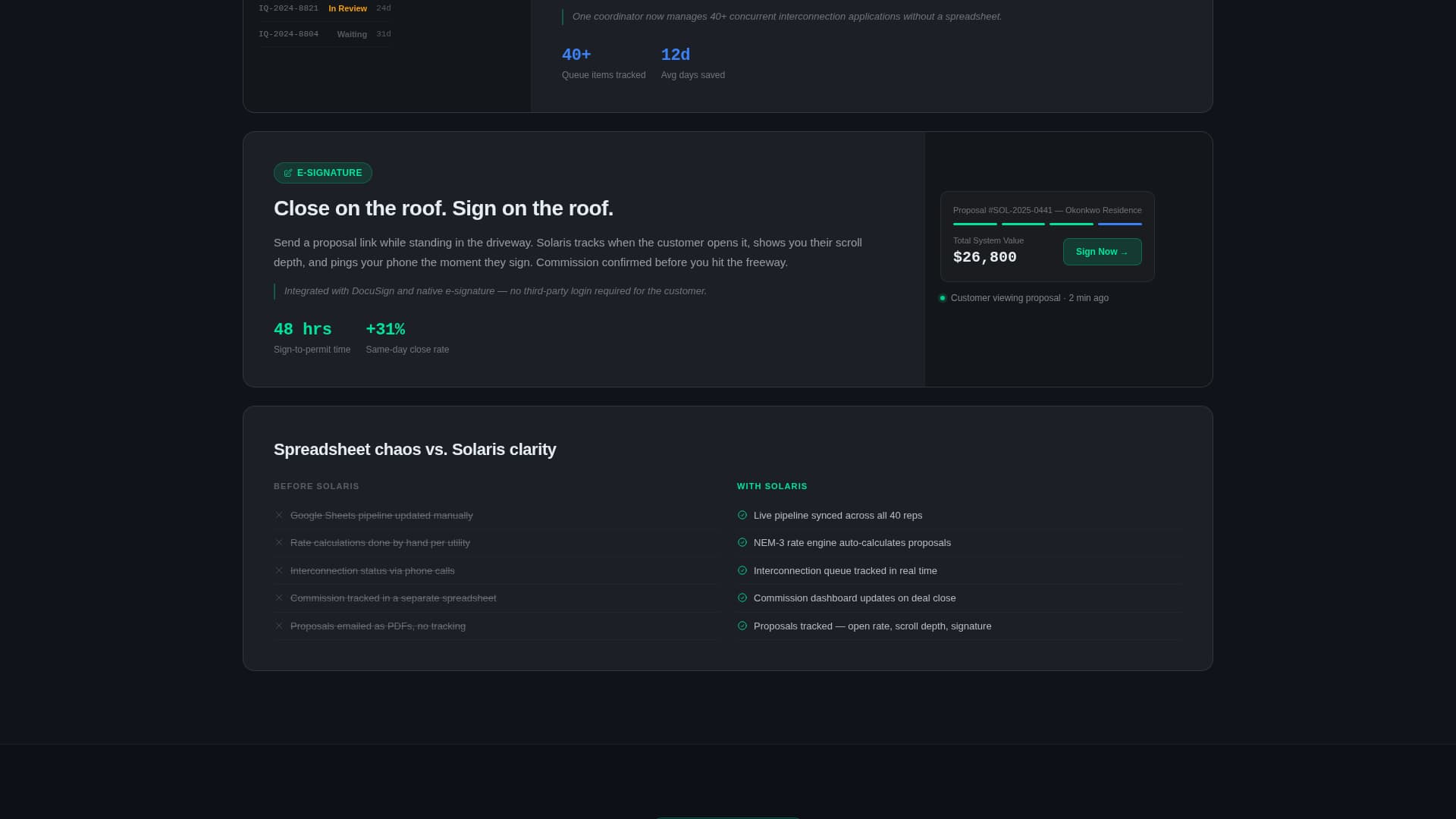 Solaris - Powerful Solar CRM Landing Page Template
