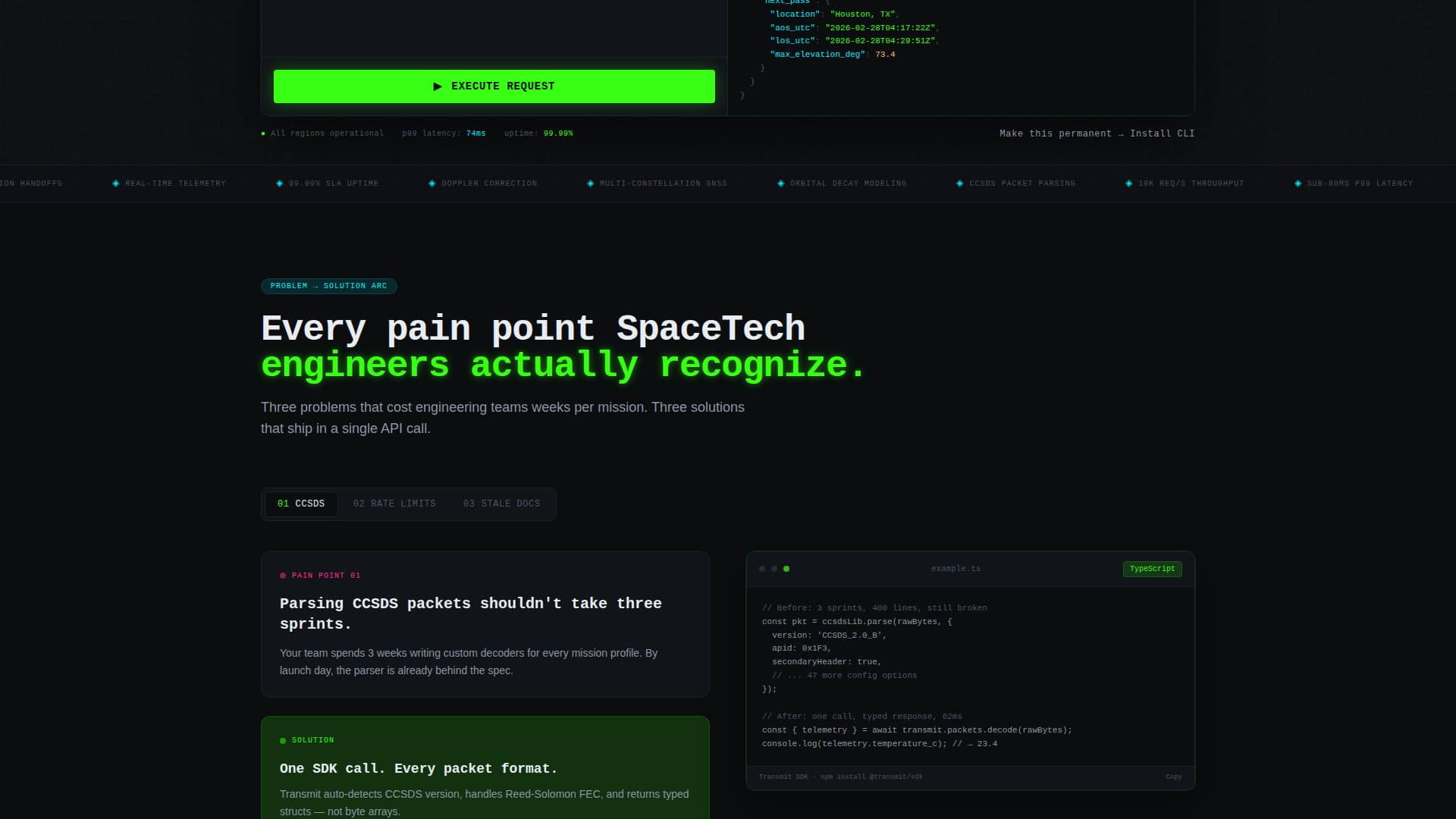 SpaceTech Startup Professional Website Template
