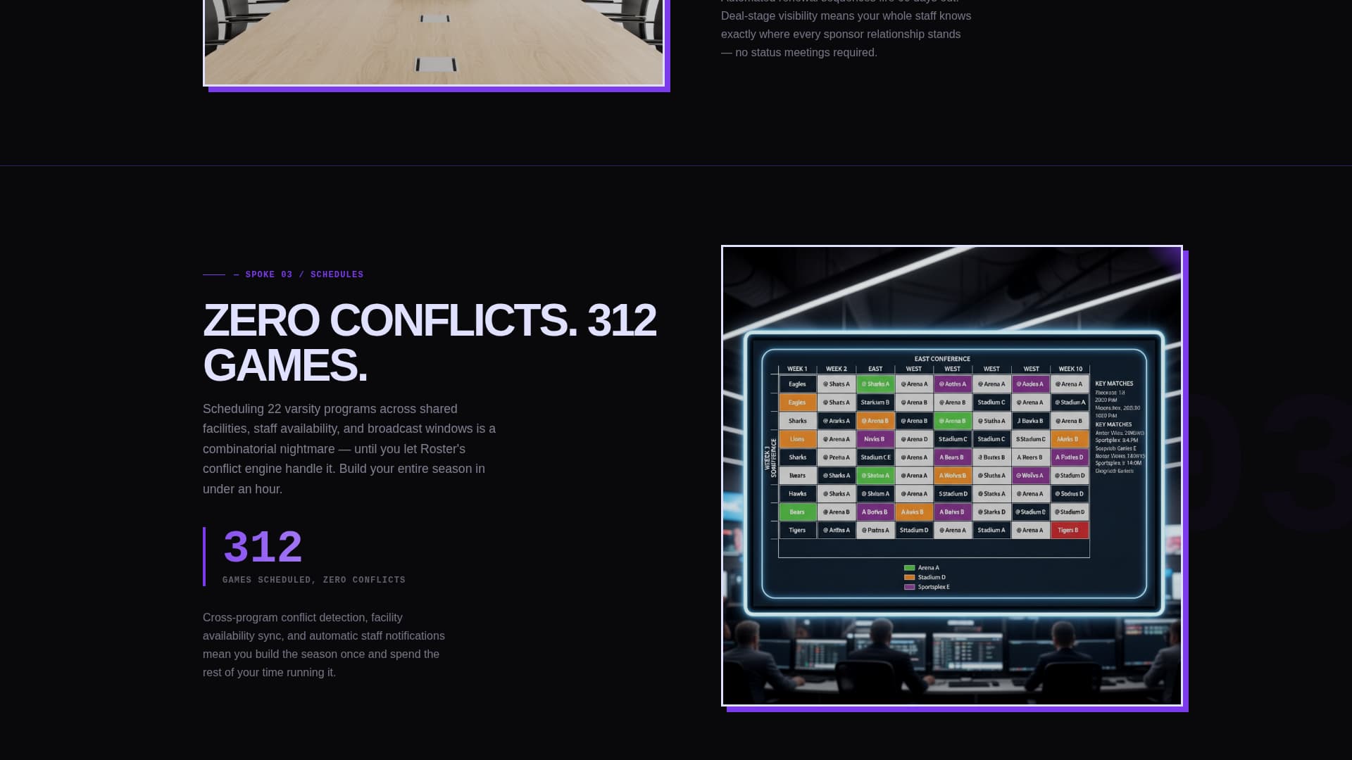 Roster - Powerful SportsCRM Landing Page Template