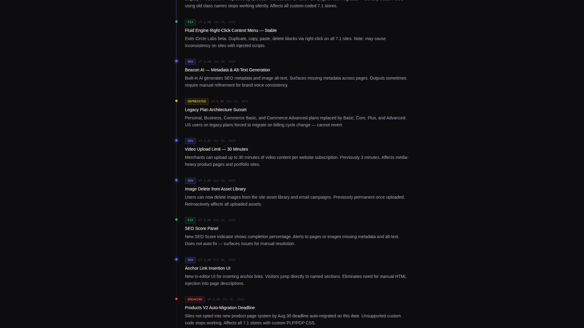 Squaretrack - Precision Changelog Landing Page Template