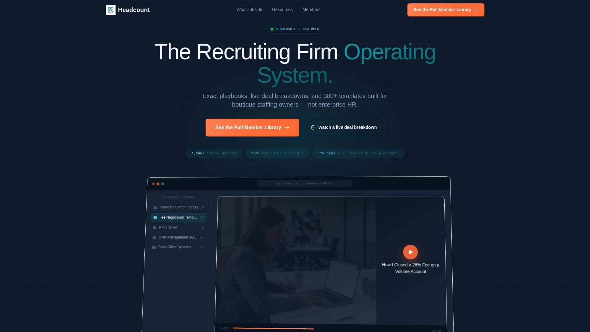Headcount - Powerful Recruiting Landing Page Template