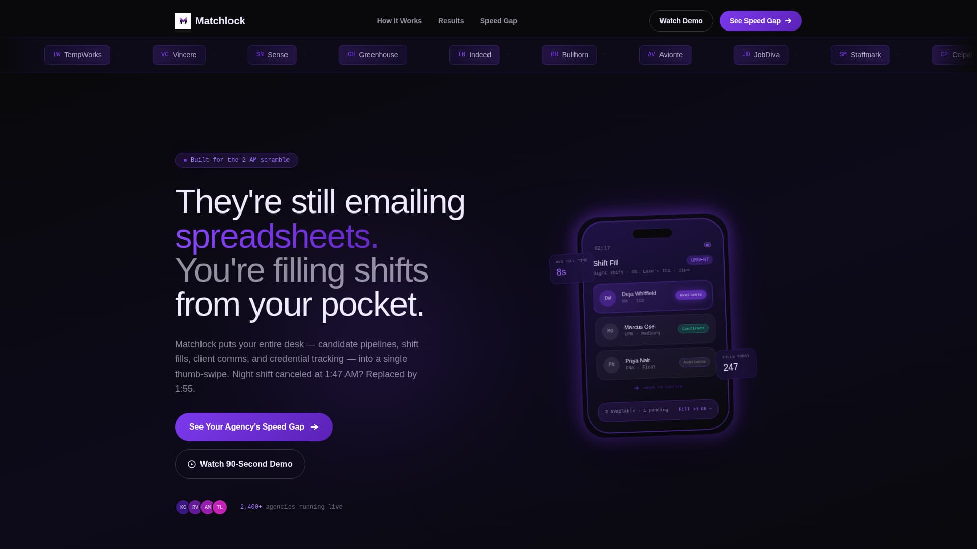 Matchlock - Velocity Staffing Landing Page Template