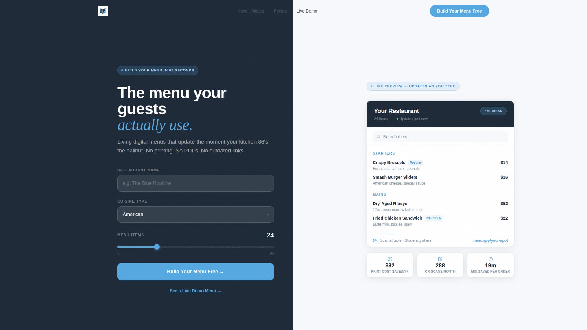 Dine — Bistro Booking Landing Page Template