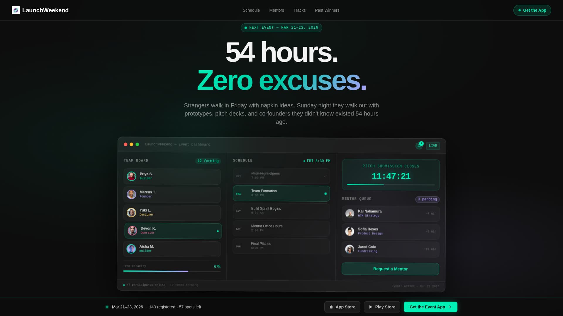 Launchweekend - Dynamic Startup Landing Page Template
