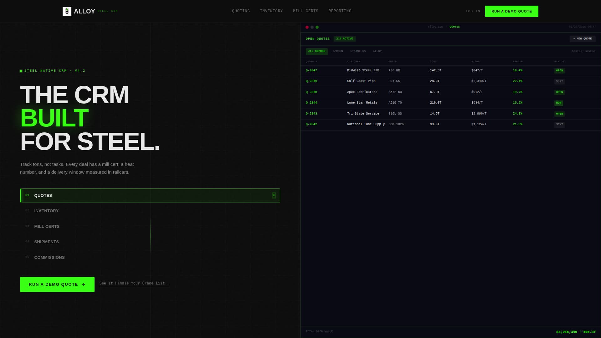Steel Vertical SaaS Portfolio Website Template