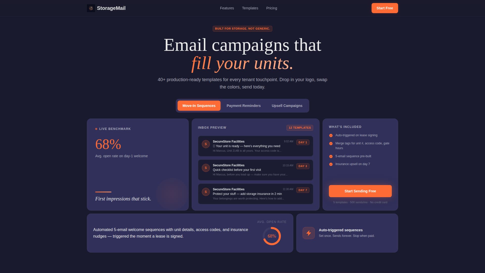 StorageMail - High-Performance Email Landing Page Template