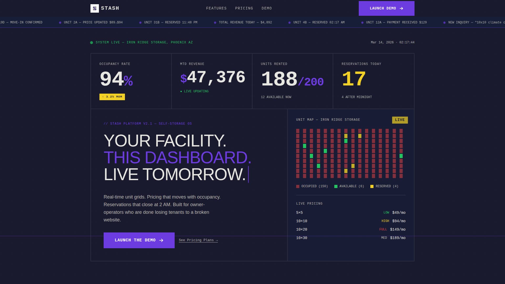 Stash - Powerful Storage Landing Page Template