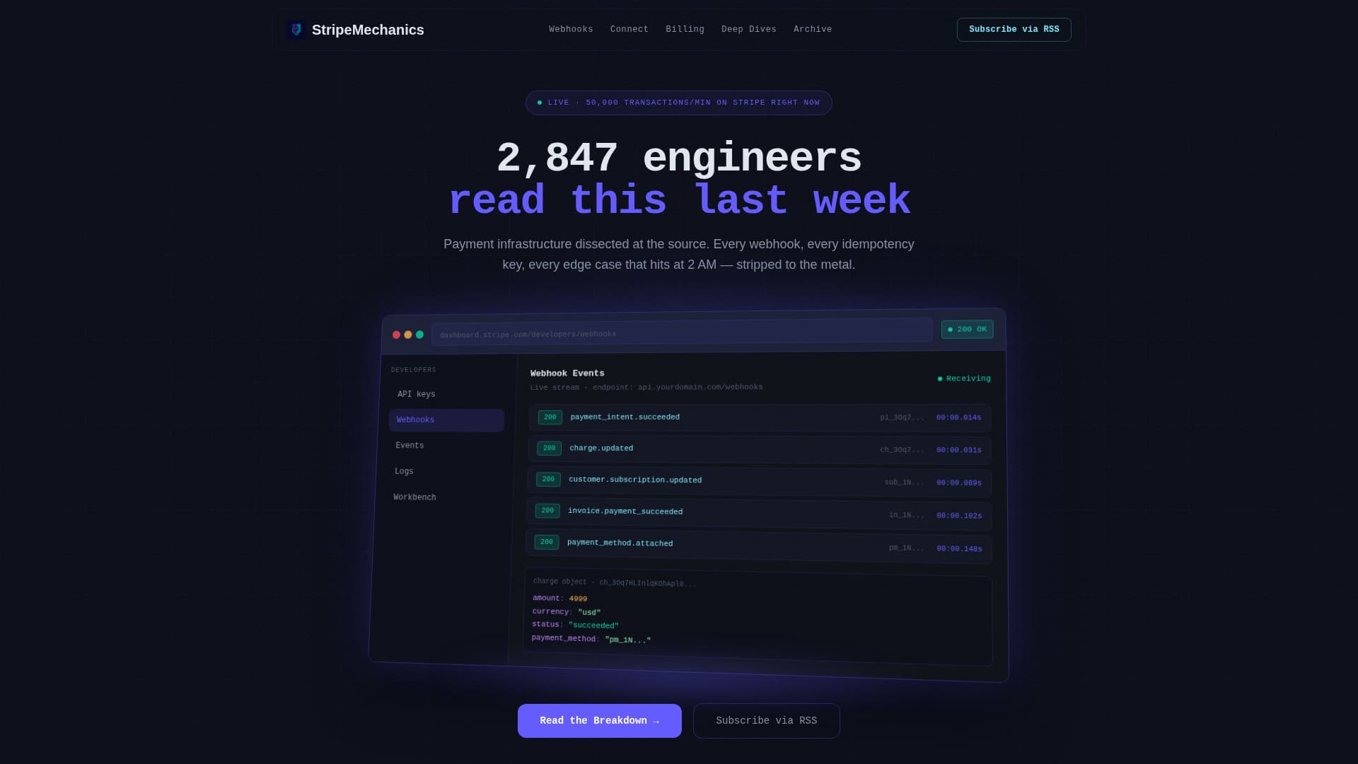Mechanics - High-Voltage Developer Landing Page Template