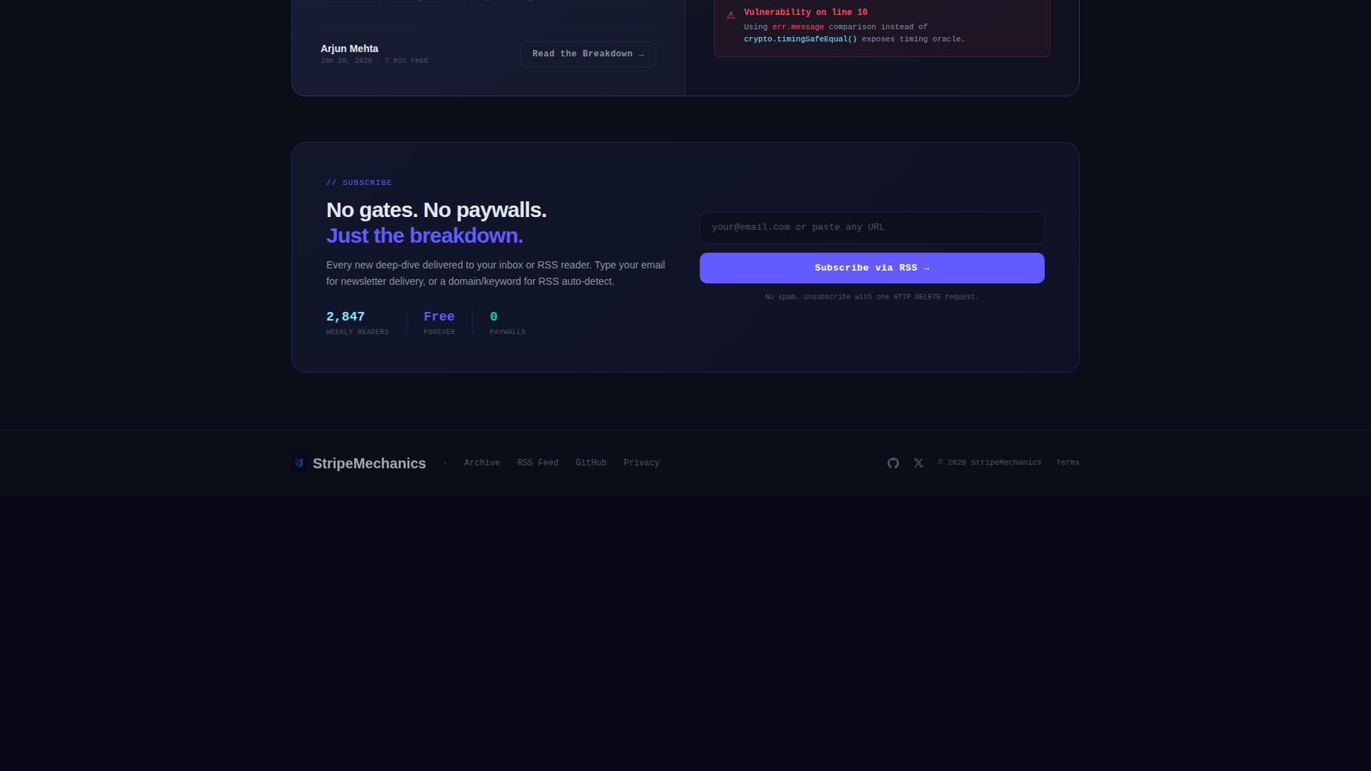 Mechanics - High-Voltage Developer Landing Page Template