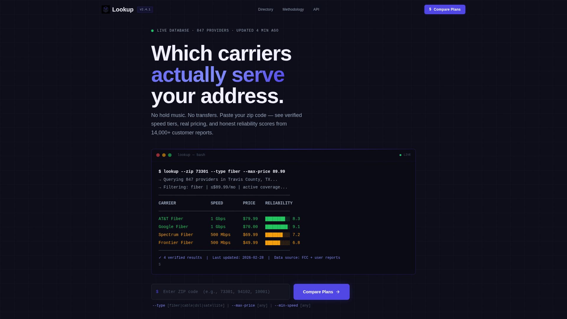 Lookup - Powerful Telecommunications Landing Page Template