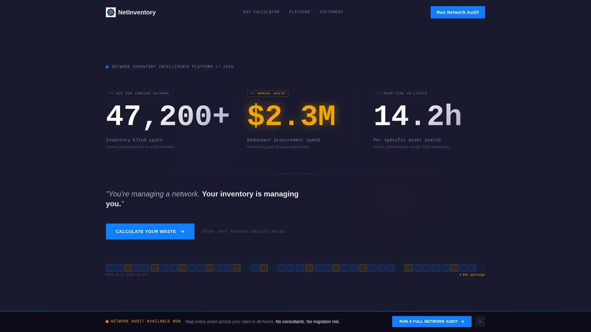 NetInventory - Powerful Telecom Landing Page Template