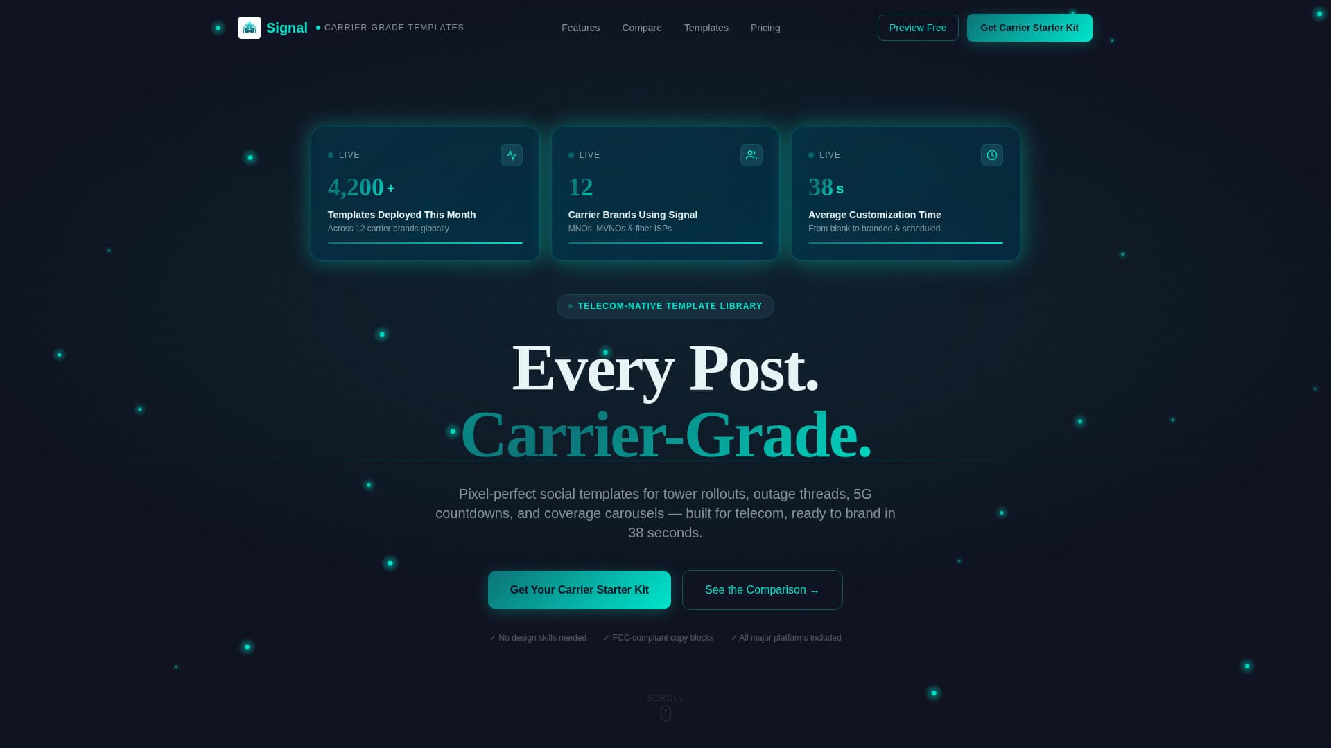 Signal - Carrier-Grade Telecom Landing Page Template
