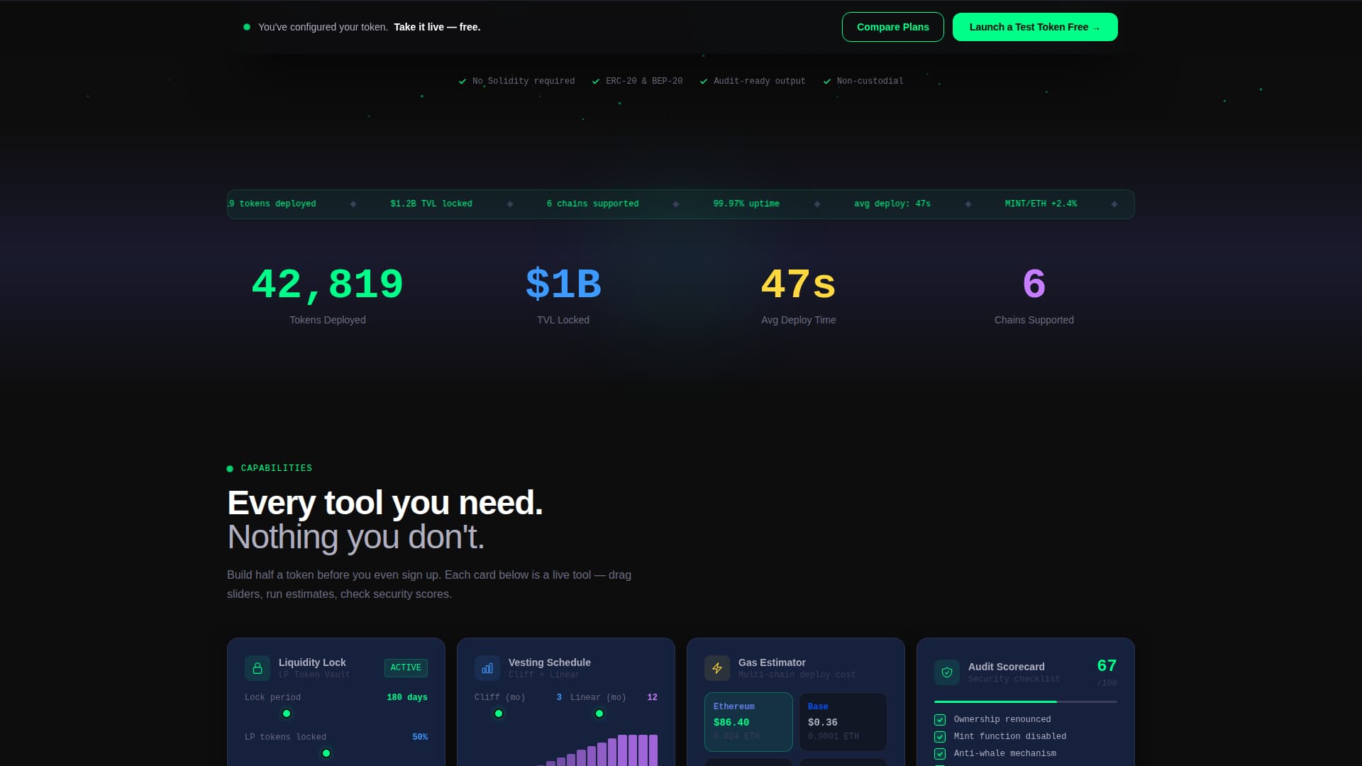 Mint - Powerful Token Launchpad Landing Page Template