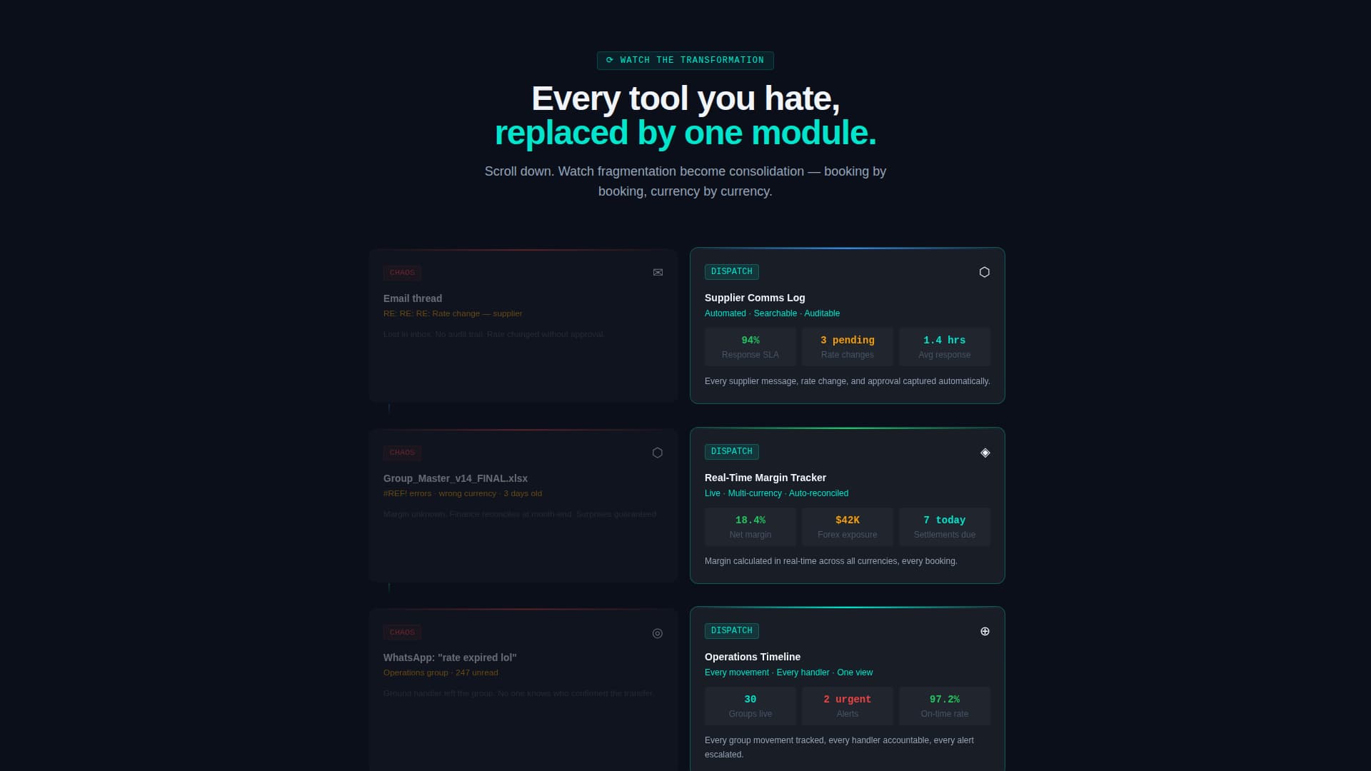 Dispatch - Powerful Travel ERP Landing Page Template