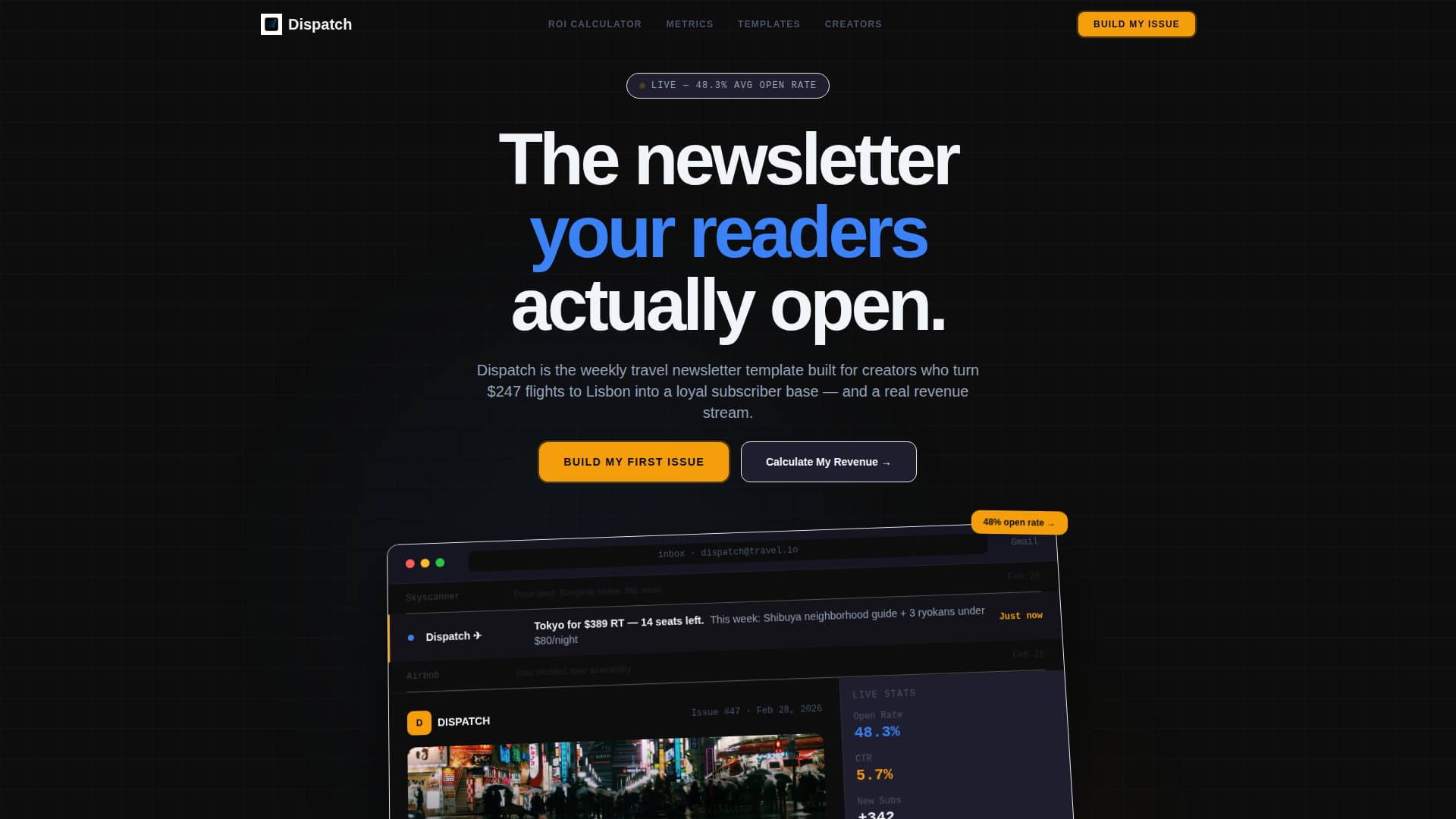 Dispatch - Highconverting Travel Landing Page Template