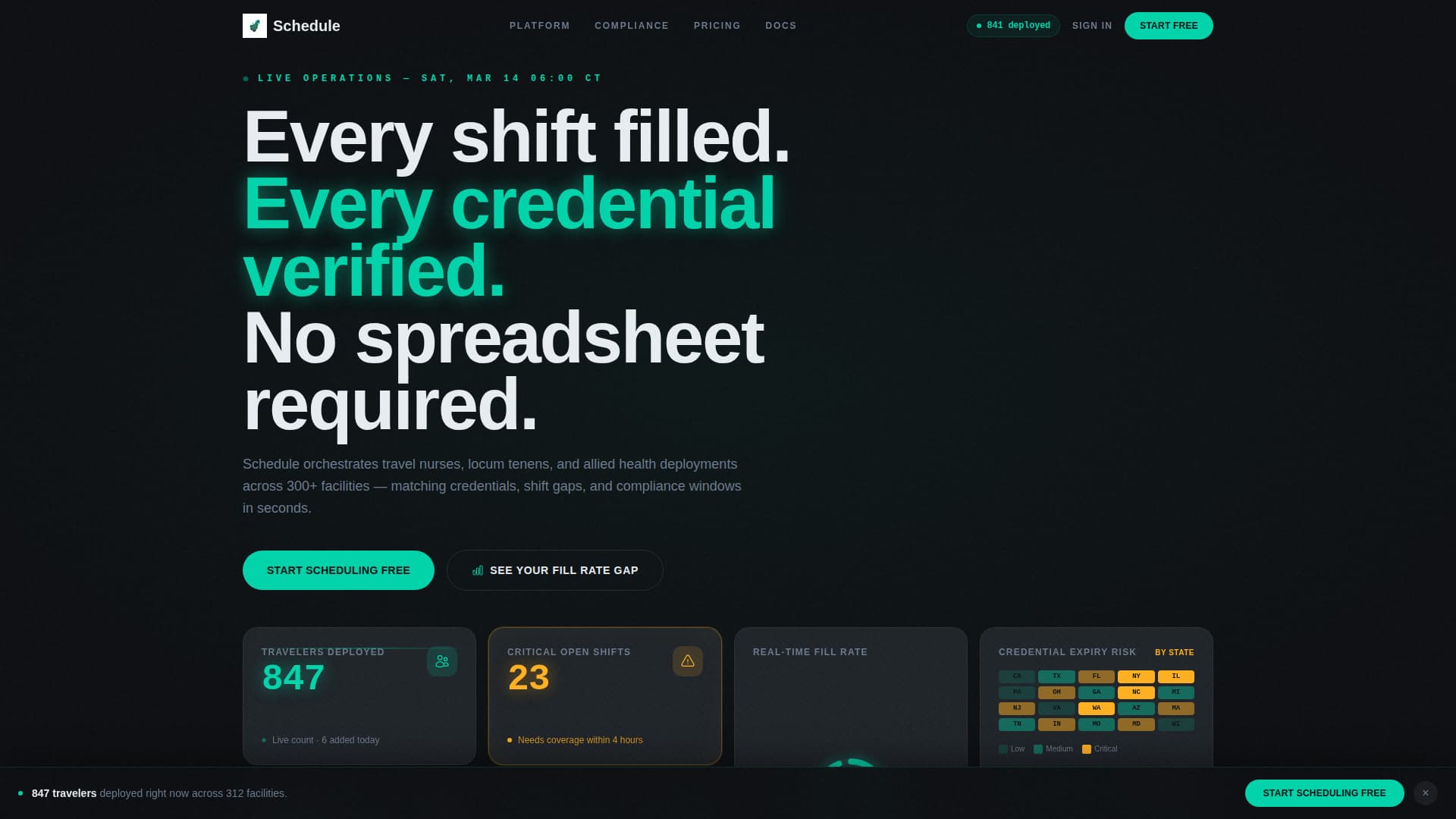 Schedule - Powerful Travelstaff Landing Page Template