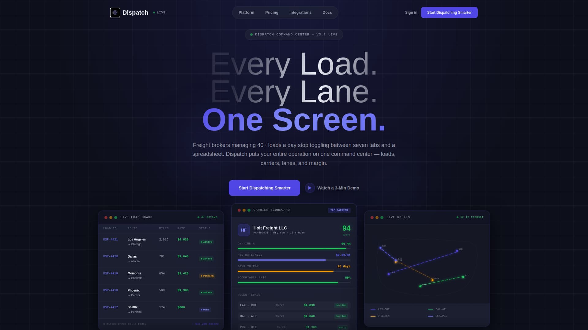 Haul — Logistics Dispatch Landing Page Template