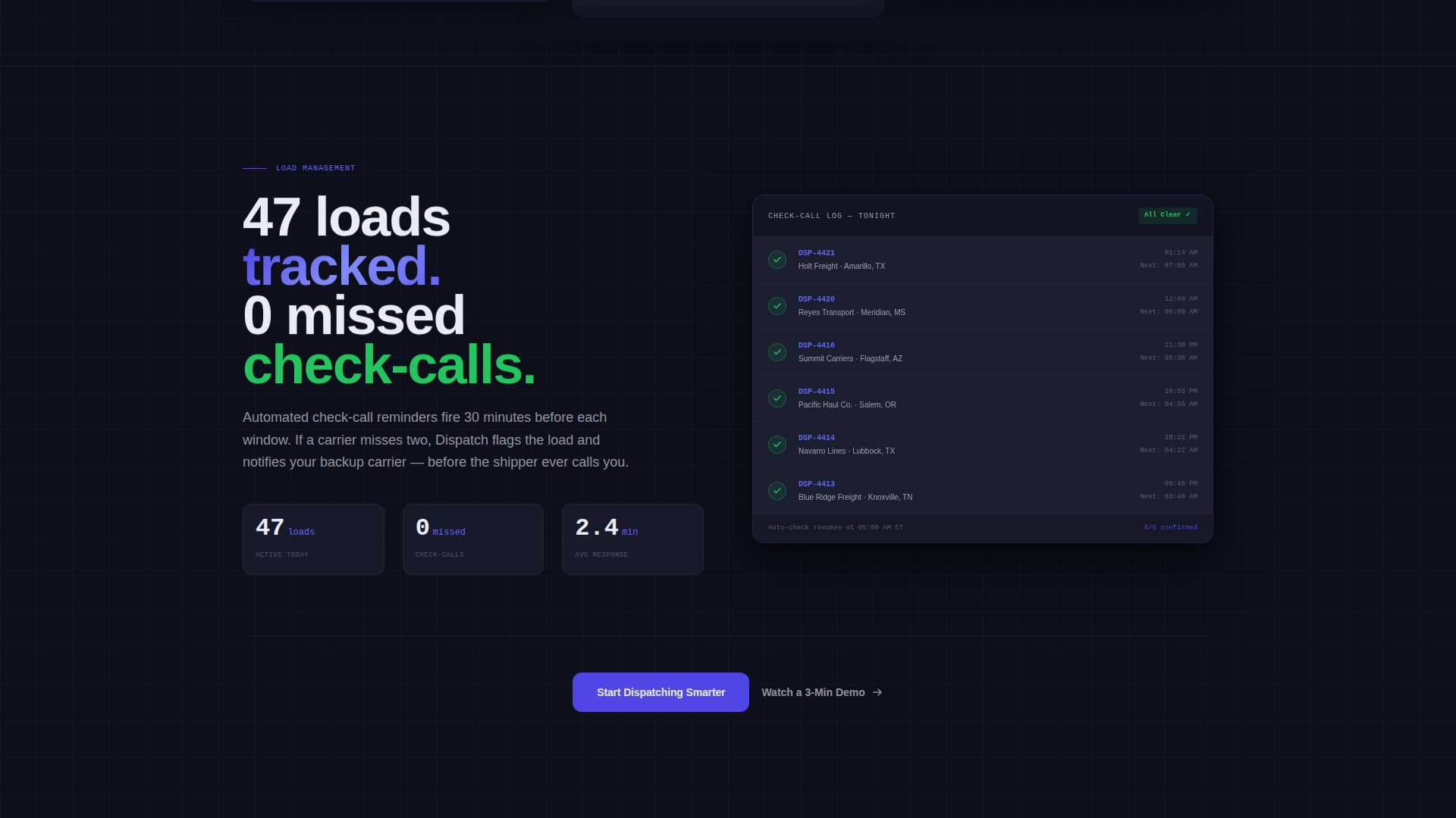 Haul — Logistics Dispatch Landing Page Template