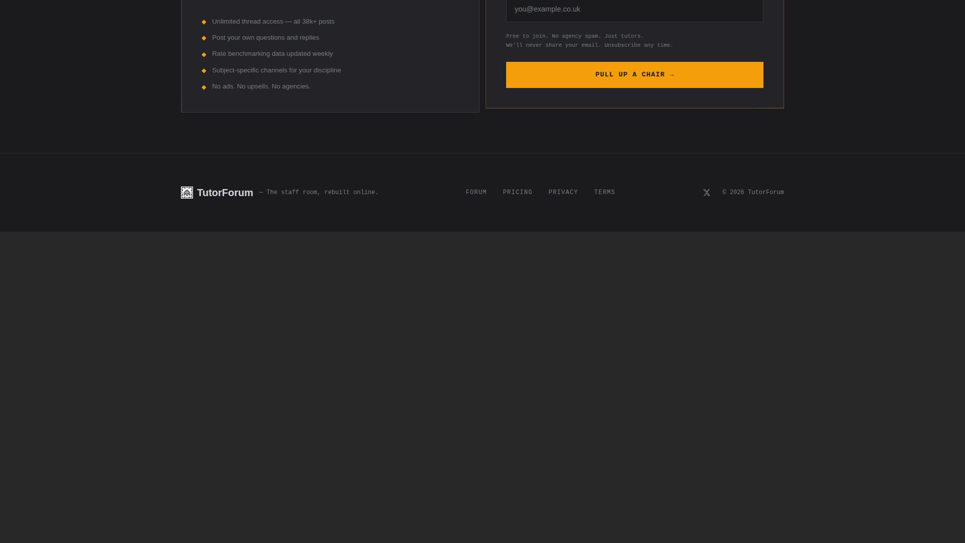 Staffroom - Industrial Tutoringcommunity Landing Page Template