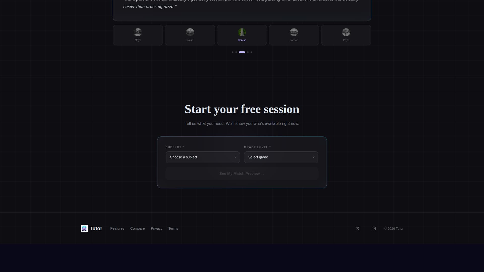 Tutor - Instant Tutoring Landing Page Template