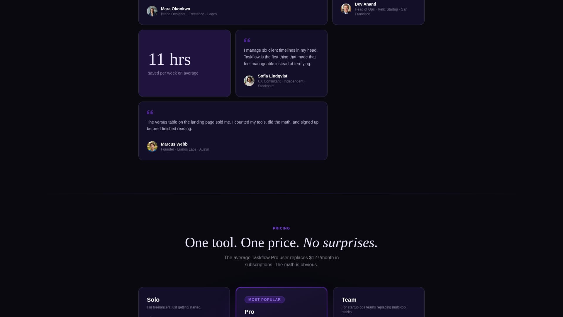 Taskflow - Powerful Productivity Landing Page Template