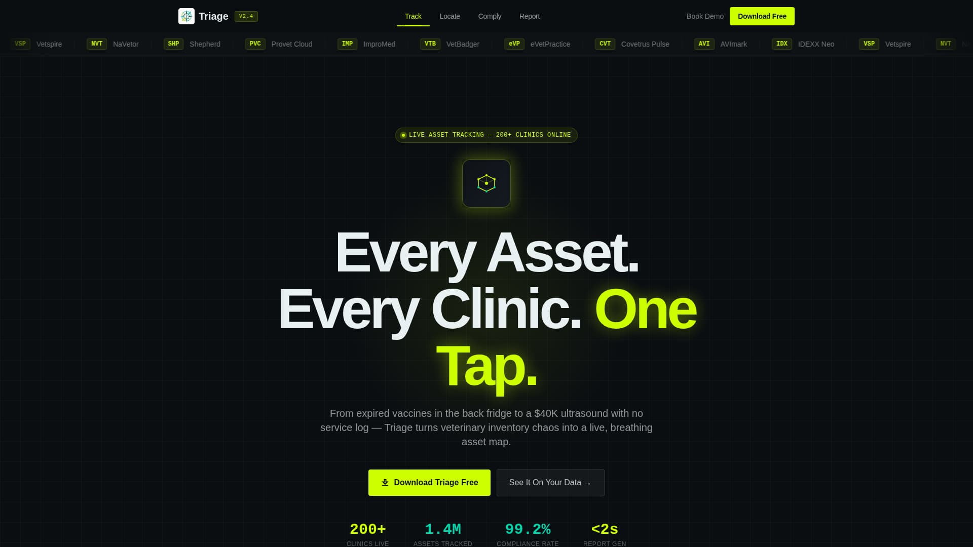 Triage - Powerful Veterinaryasset Landing Page Template
