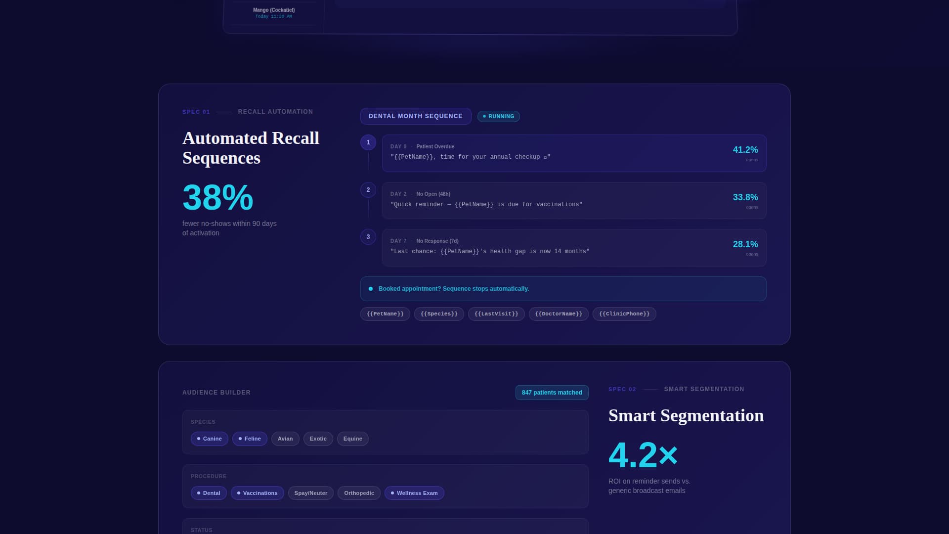 Drip - Automated Veterinary Landing Page Template