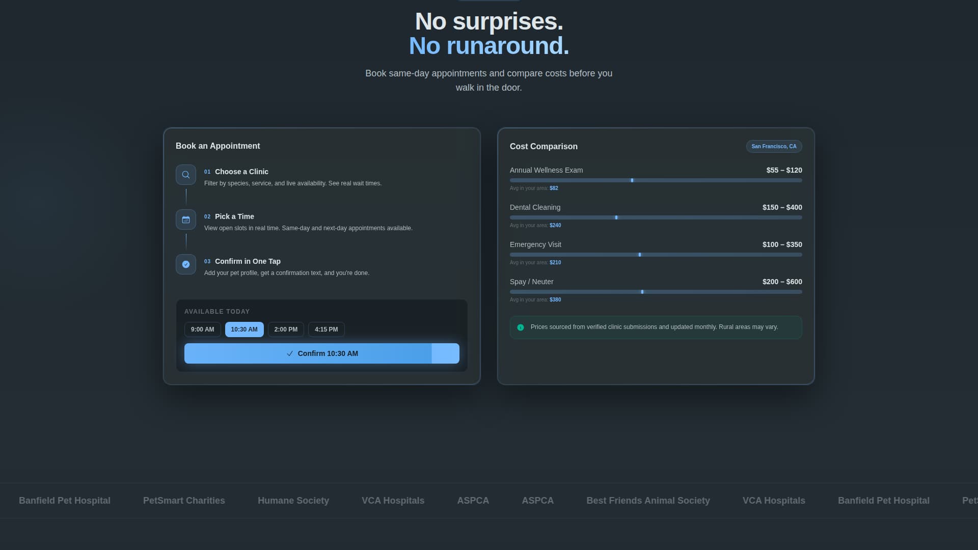Fetch - Trusted Veterinary Landing Page Template