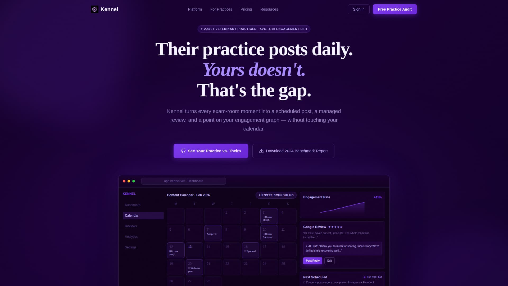 Kennel - Powerful Veterinary Landing Page Template