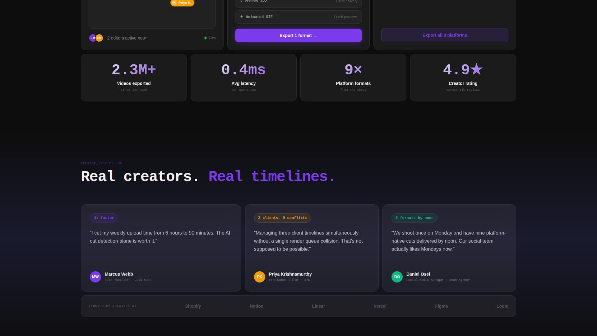 Splice - Powerful Video Editing Landing Page Template