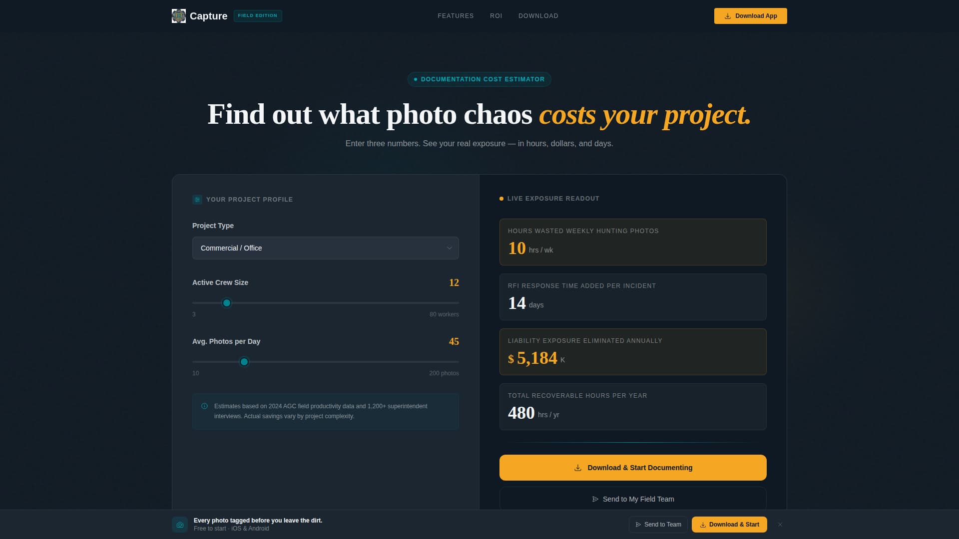 Capture - Powerful Jobsite Landing Page Template