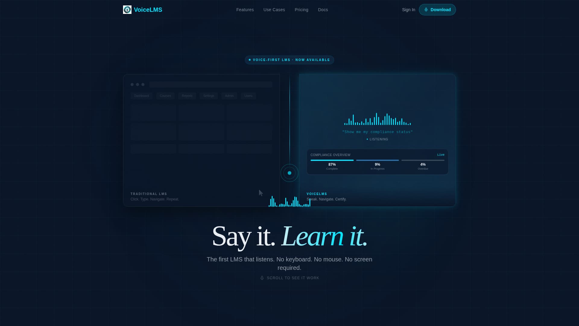 Invoke - Voiceactivated LMS Landing Page Template