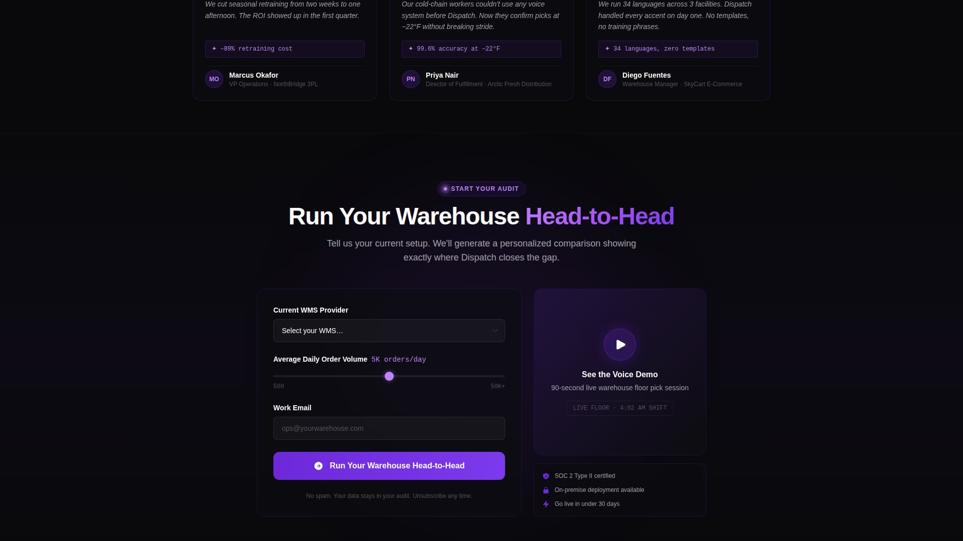 Dispatch - Powerful Warehouse Landing Page Template
