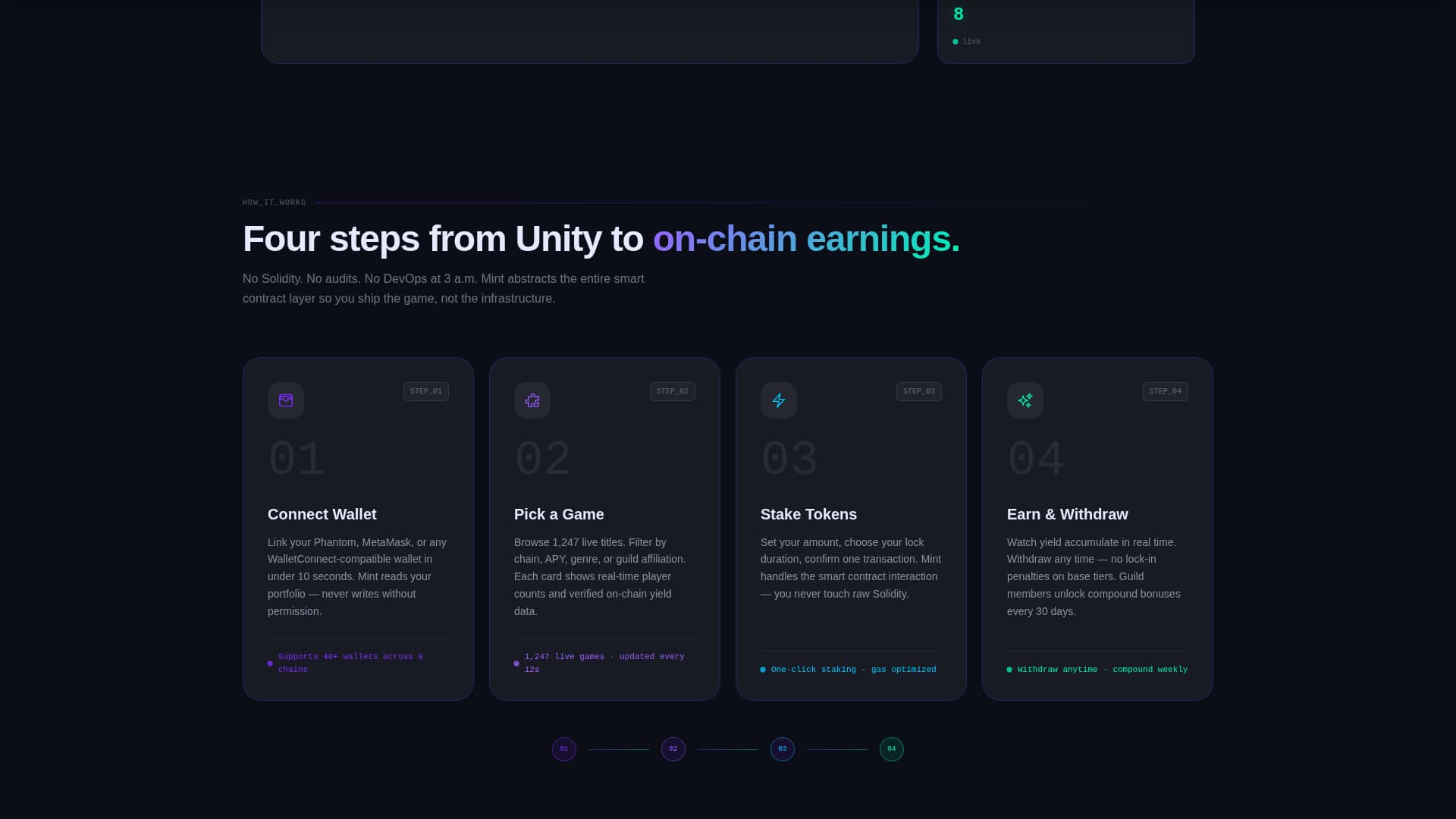 Mint - Powerful Web3 Gaming Landing Page Template