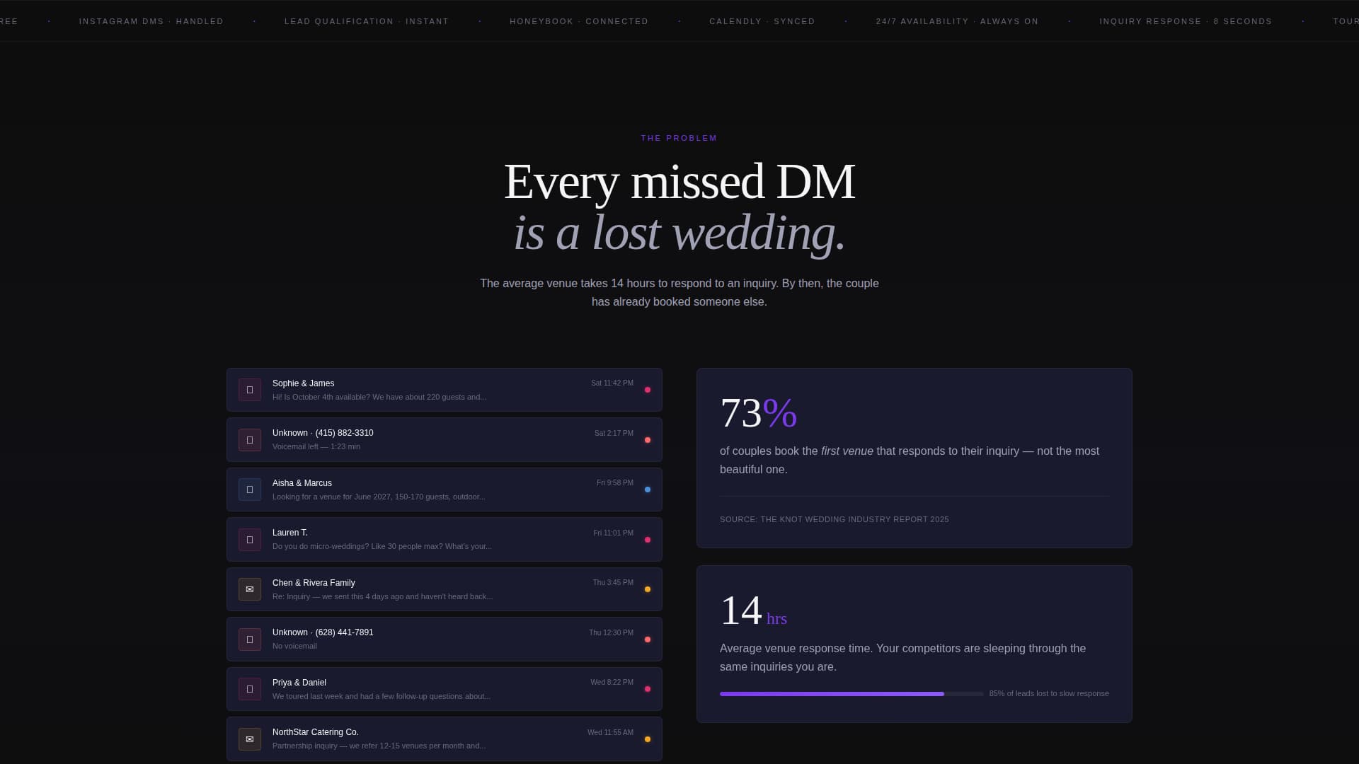 Concierge - Effortless Wedding AI Landing Page Template