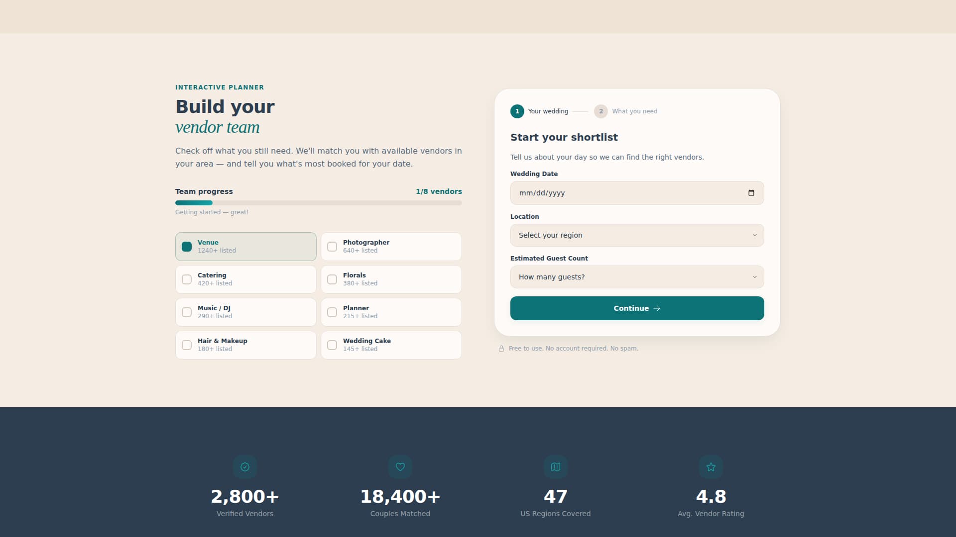 Aisle - Elegant Wedding Landing Page Template