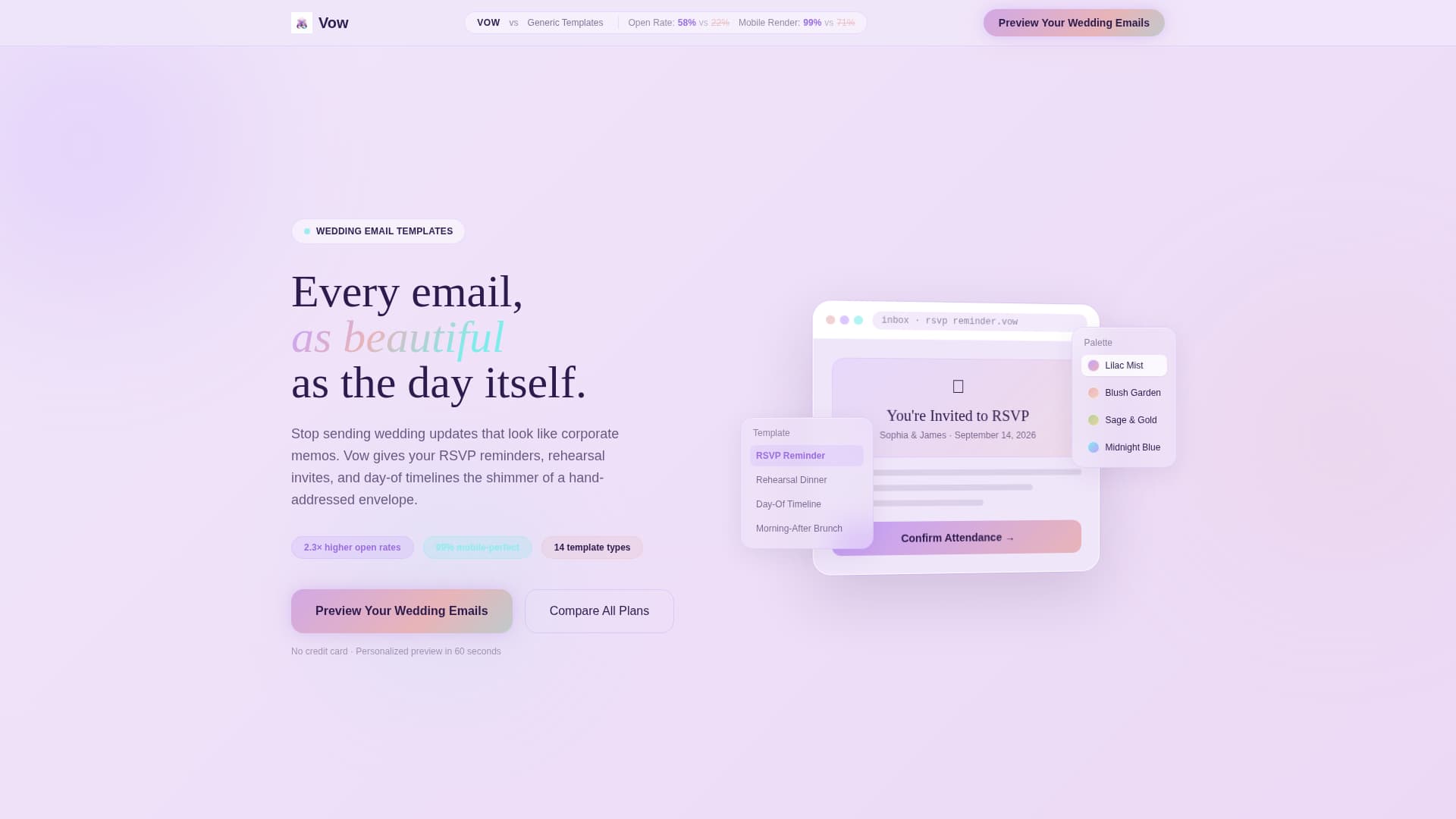 Unite — Sophisticated Wedding Planning Landing Page Template