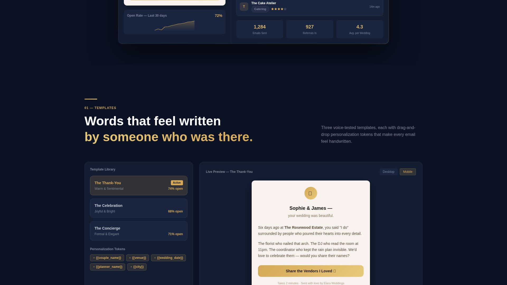 Matchbook - Elegant Wedding Landing Page Template