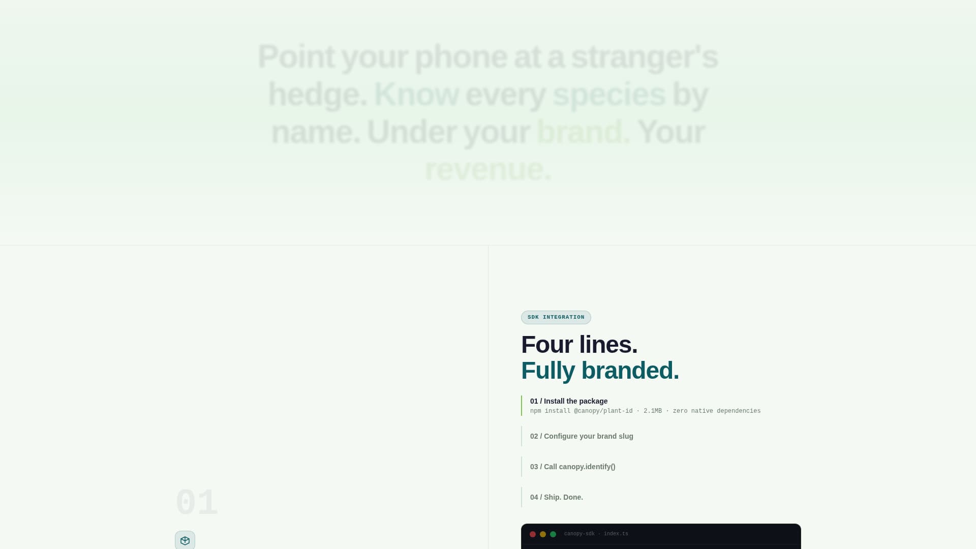 Canopy - Instant Botanist Landing Page Template
