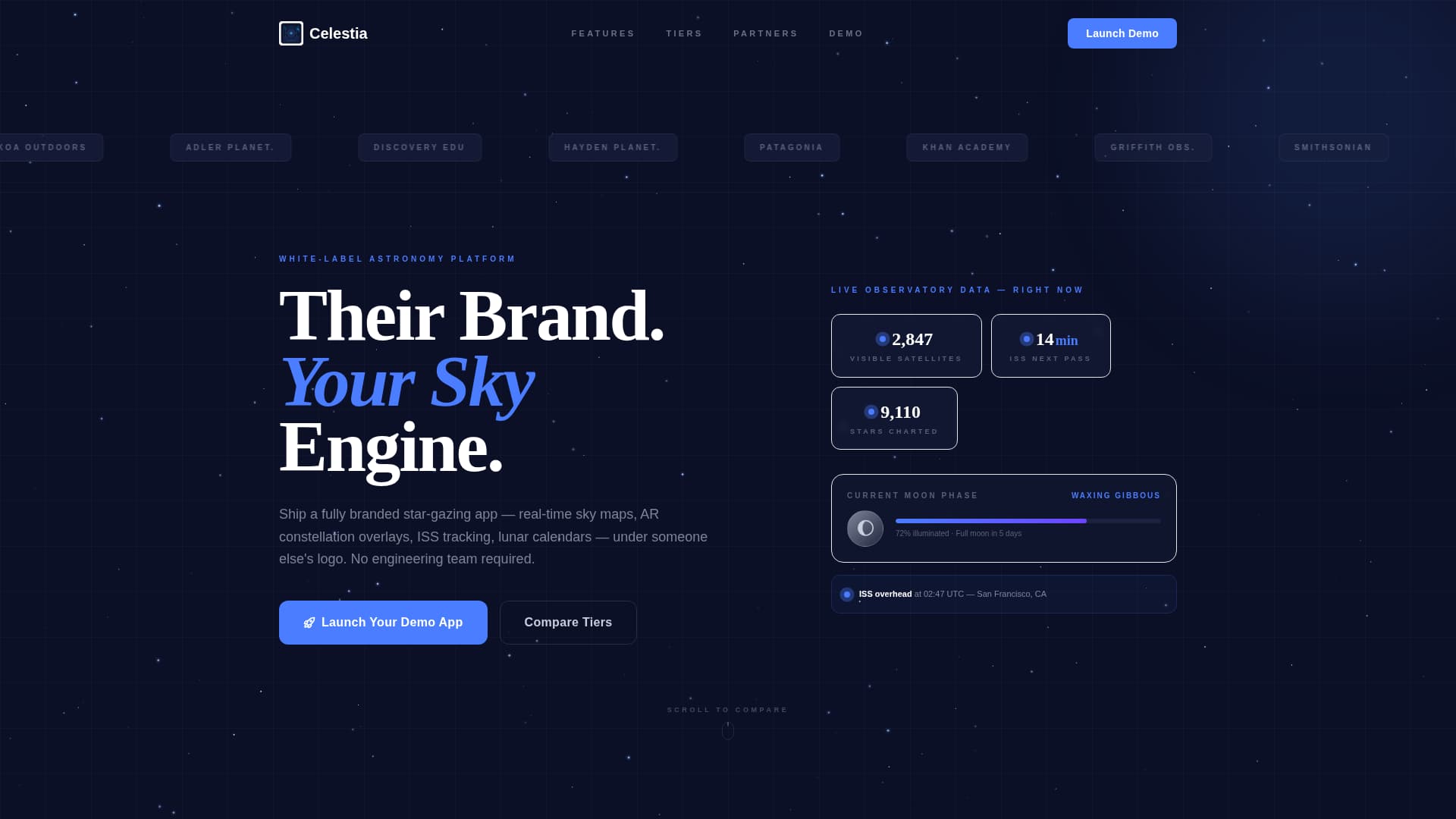 Celestia - Powerful Astronomy Landing Page Template