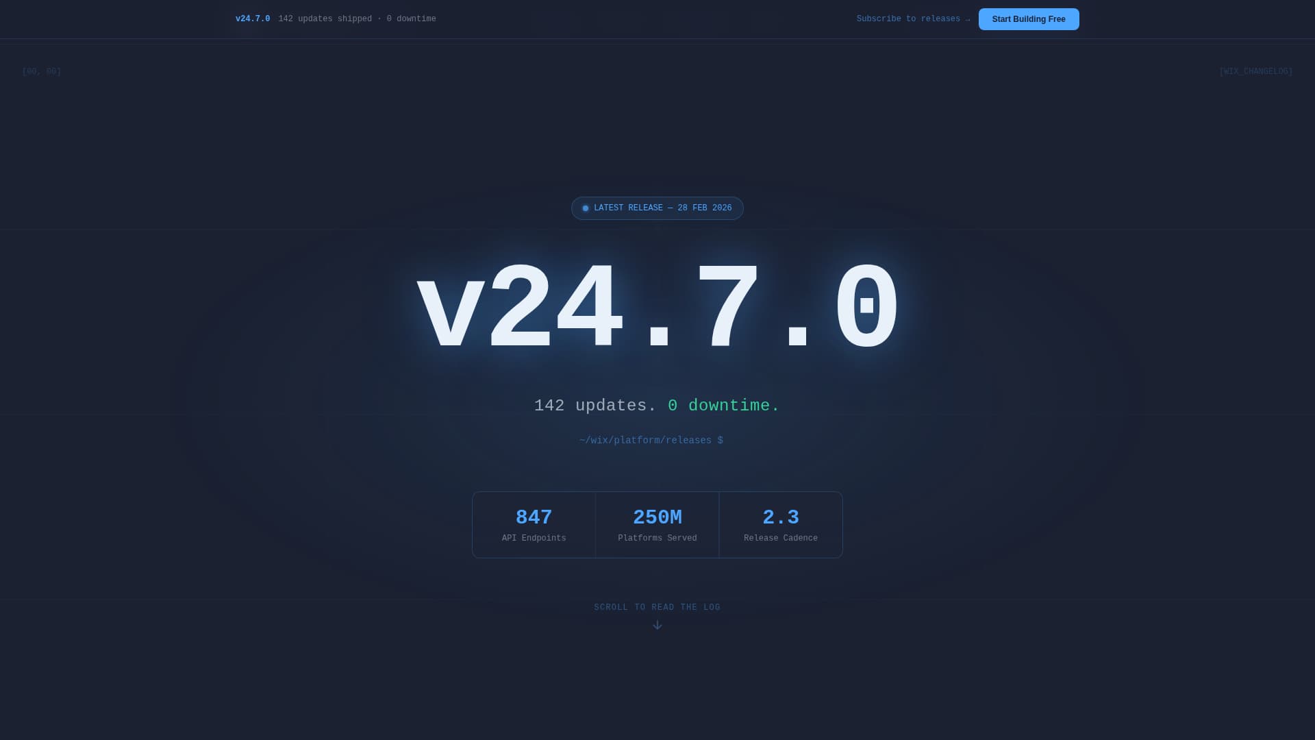 Changelog - Powerful Developer Landing Page Template