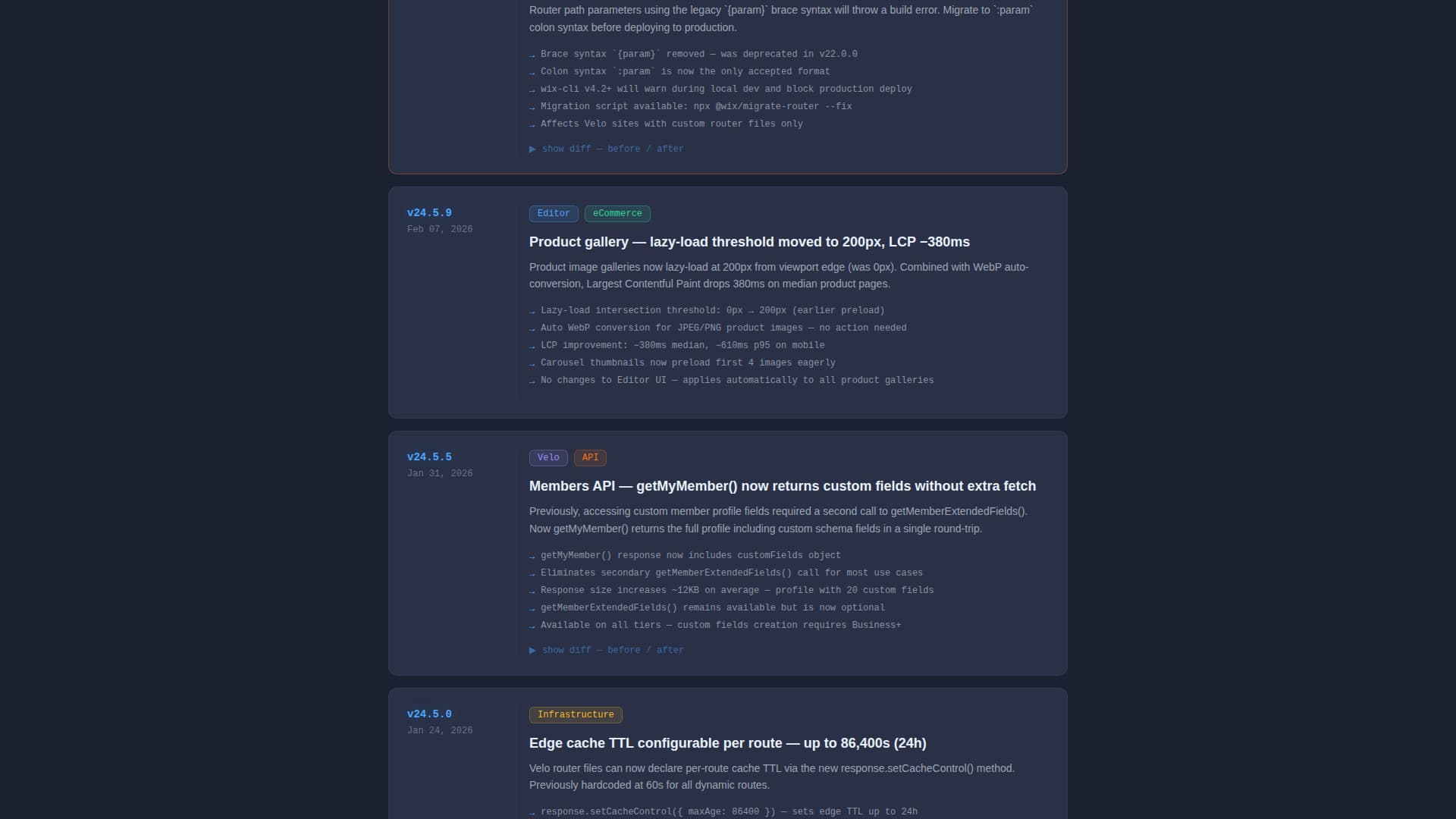 Changelog - Powerful Developer Landing Page Template